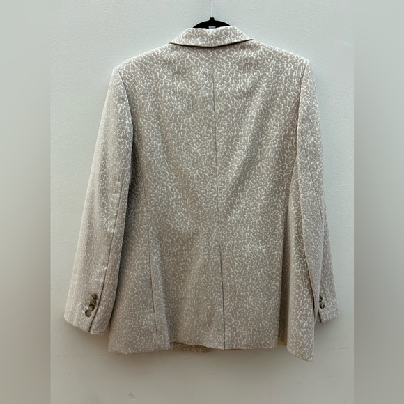 Ann Taylor Animal Jacquard Pattern Long Blazer - Picture 2 of 5